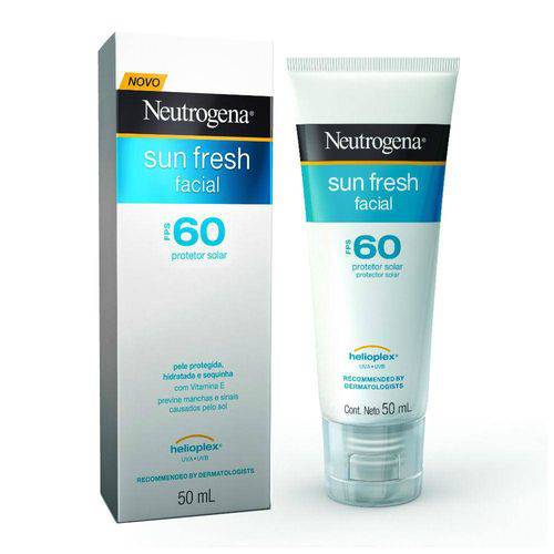 Neutrogena Protetor Solar Sun Fresh Facial Fps 60 50g é bom? Vale a pena?