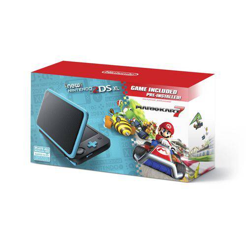 New Nintendo 2Ds XL - Preto e Azul + Jogo Mario Kart 7 é bom? Vale a pena?
