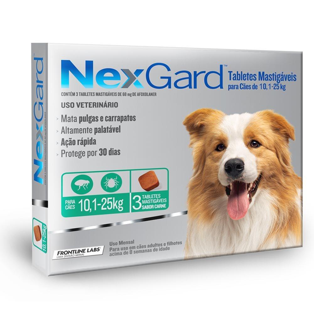 Nexgard G 10 A 25kg Com 3 Tabletes Mastigavei é bom? Vale a pena?