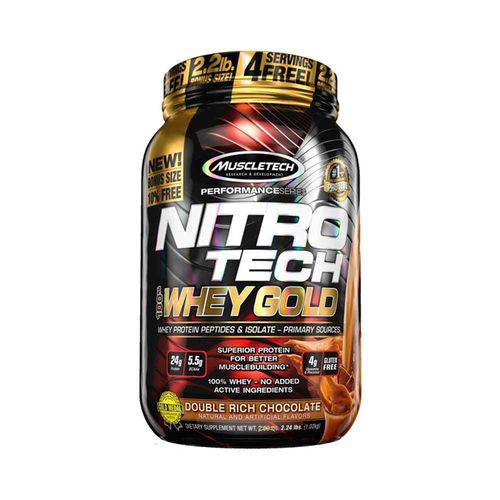 Nitro Tech 100% Whey Gold 1,02kg - Chocolate Duplo - Muscletech é bom? Vale a pena?