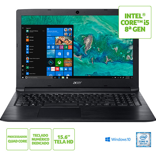 Notebook Acer A315-53-C5X2 8ª Intel Core I5 8GB 1TB LED HD 15.6" Windows 10 - Preto é bom? Vale a pena?