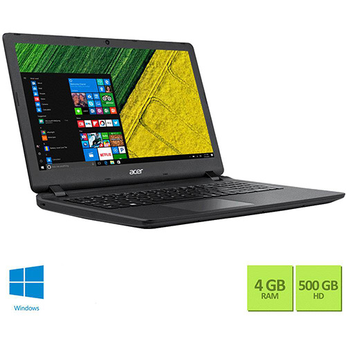 Notebook Acer ES1-572-52M5 Intel Core I5 4GB 500GB 15.6" Windows 10 - Preto é bom? Vale a pena?