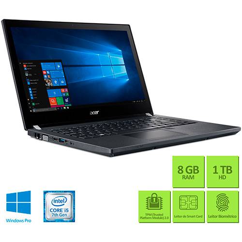 Notebook Acer TravelMate Intel Core I5 8GB 1TB Tela LED 14" Windows 10 Pro - Preto é bom? Vale a pena?