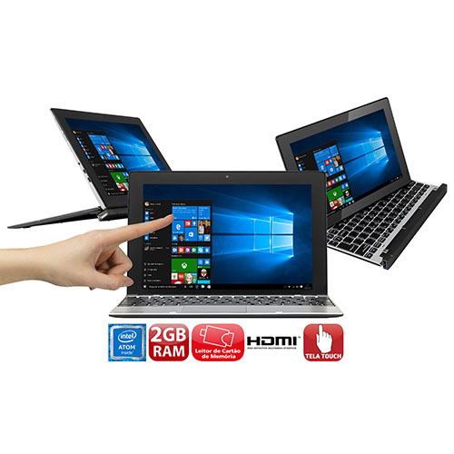 Notebook 2 em 1 Touch Positivo Duo ZX3070 com Intel® Atom® Quad Core, 2GB, 32GB SSD, Leitor de Cartões, Mini HDMI, Bluetooth, LED 10.1" e Windows 10 é bom? Vale a pena?