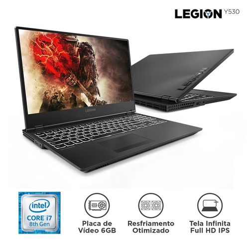 Notebook Lenovo Gamer Legion Y530 I7-8750h 16gb 1tb 128 Ssd Gtx1060 Win10 15,6"fhd 81m70000br Preto é bom? Vale a pena?