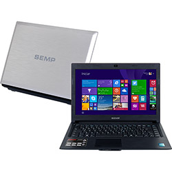Notebook Semp NI 1403 Intel Celeron Dual Core 4GB 500GB Tela LED 14" Windows 8.1 - Prata e Preto é bom? Vale a pena?