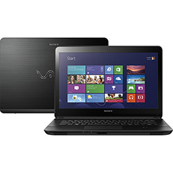 Notebook Sony VAIO Fit SVF14A15CBB com Intel Core I5 6GB (+1GB de Memória Dedicada) 750GB LED 14" Windows 8 é bom? Vale a pena?