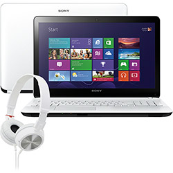 Notebook Sony VAIO Fit SVF15213CBW com Intel Core I5 4GB 750GB LED 15,5" Windows 8 + Headphone Sony é bom? Vale a pena?