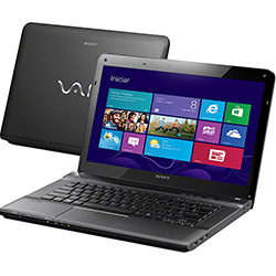Notebook Sony VAIO SVE14125CBB com Intel Core I5 4GB 750GB LED 14" Preto Windows 8 é bom? Vale a pena?