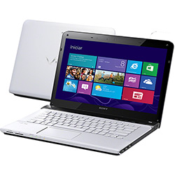 Notebook Sony VAIO SVE14123CBW com Intel Core I3 4GB 500GB LED 14" Branco Windows 8 é bom? Vale a pena?