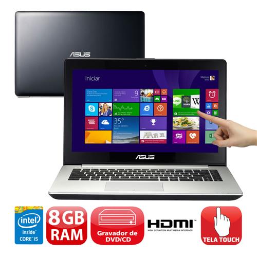 Notebook Touch Asus VivoBook S451LA-CA046H com Intel® Core™ i5-4200U, 8GB, 500GB, Gravador de DVD, Leitor de Cartões, HDMI, Webcam, LED 14&quot;, Wind é bom? Vale a pena?