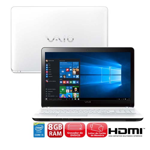 Notebook Vaio Fit 15F VJF153B0311W com Intel® Core™ i5-5200U, 8GB, 1TB, Gravador de DVD, Leitor de Cartões, HDMI, Wireless, LED 15.6" e Windows 10 é bom? Vale a pena?