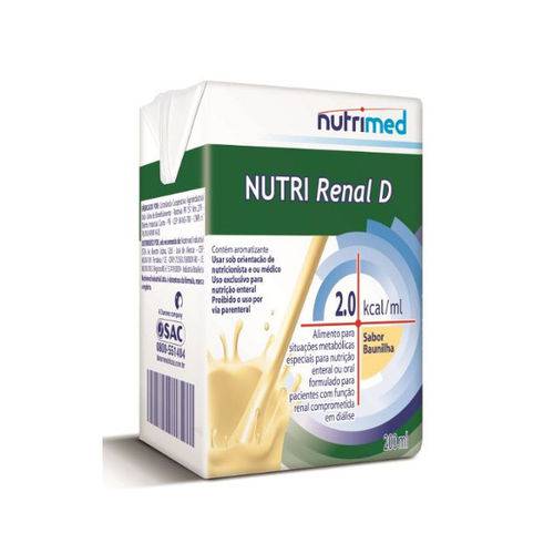 Nutri Renal D 2.0 Baunilha 200ml Nutrimed - Nutrição para Função Renal Comprometida em Diálise é bom? Vale a pena?