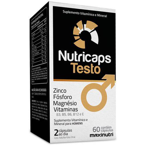 Nutricaps Testo Maxinutri - Aumento da Testosterona - 60 Cápsulas é bom? Vale a pena?