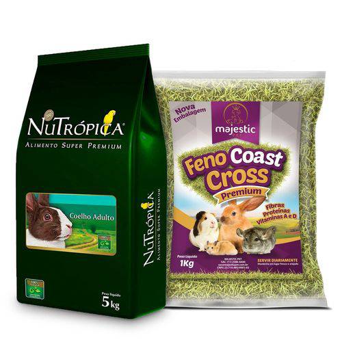 Nutrópica Coelho Adulto 5kg + Feno Coast Cross Super Premium 1kg - Majestic Pet é bom? Vale a pena?