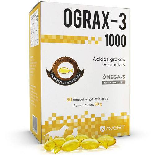 Ograx 1000 Suplemento Omega 3 Avert 30 Capsulas é bom? Vale a pena?