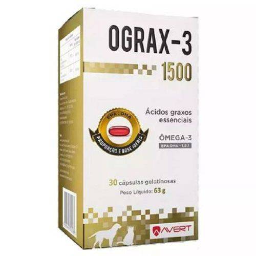 Ograx-1500 Suplemento Omega 3 Avert com 30 Comprimidos é bom? Vale a pena?