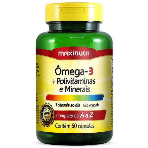 Ômega 3 (Óleo de Peixe) + Vitaminas e Minerais 1000mg com 60 Cápsulas - Maxinutri é bom? Vale a pena?