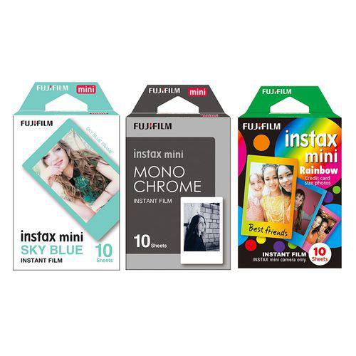 Pack Filmes Instantâneo Fujifilm: 10 Monochrome, 10 Bordas Coloridas e 10 Bordas Azuis é bom? Vale a pena?