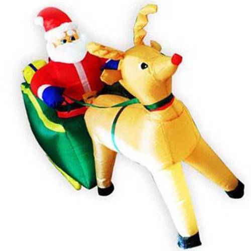 Papai Noel com Rena Inflavel de Natal Decorativo no Treno (B2w) é bom? Vale a pena?