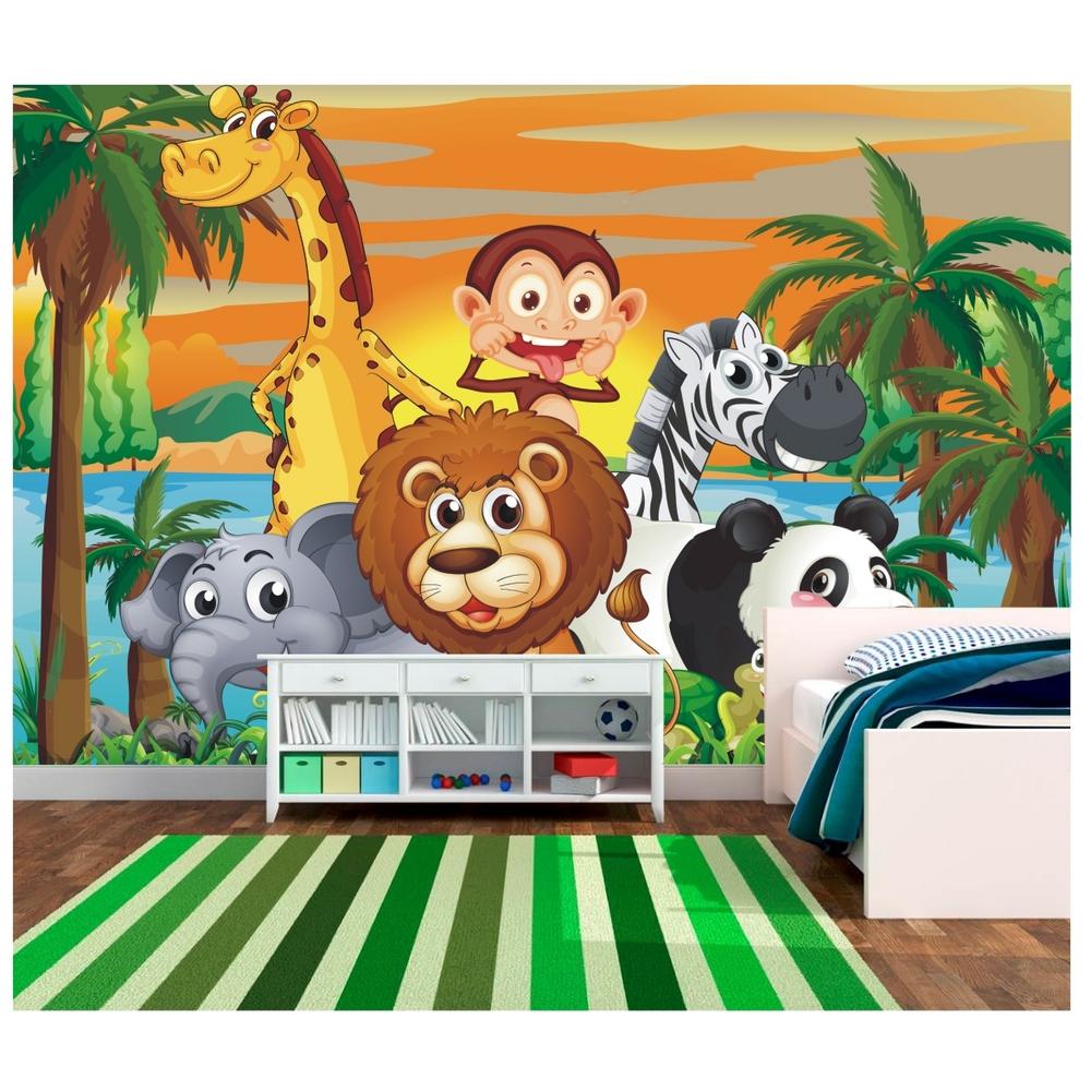 Papel De Parede Infantil Animais Safari Adesivo Zoo 3,00 X 2,10m Mural M27 é bom? Vale a pena?