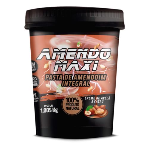 Pasta Integral de Amendoim Creme de Avelã e Cacau 1kg Amendomaxi é bom? Vale a pena?