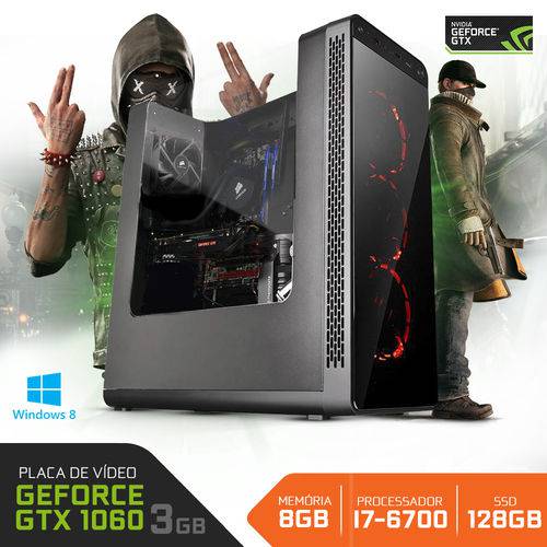 PC Gamer Neologic Battlemachine NLI62002 I7-6700 8GB (GeForce GTX 1060) 1TB + 120GB SSD Windows 8 é bom? Vale a pena?