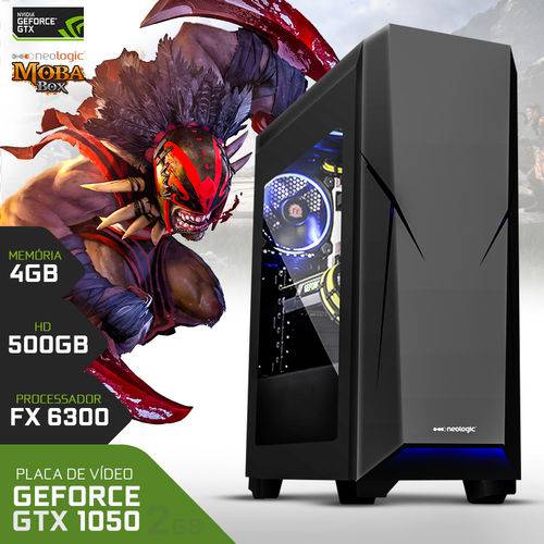 PC Gamer Neologic Moba Box NLI67052 Amd FX6300 4GB (GeForce GTX 1050 2GB) 500GB é bom? Vale a pena?