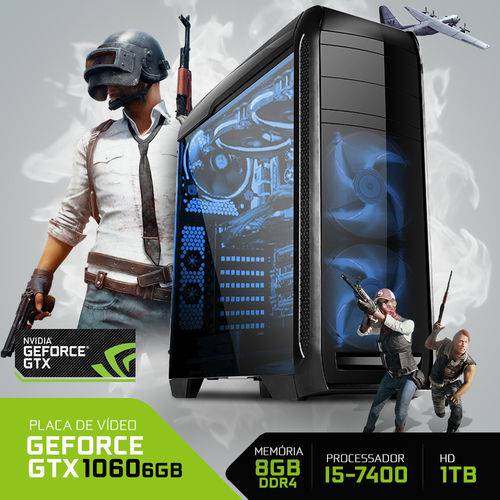 PC Gamer Neologic NLI80381 Intel I5-7400 8GB (GeForce GTX 1060 6GB) 1TB é bom? Vale a pena?