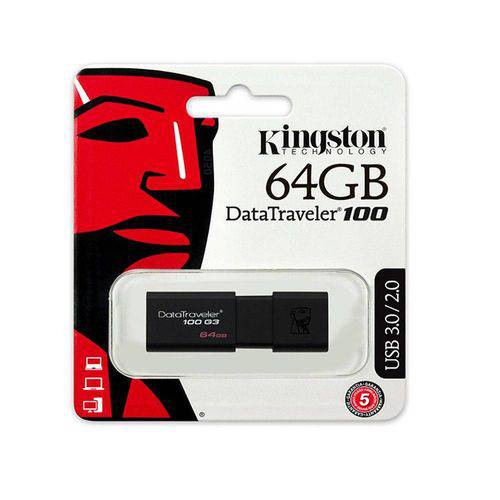 Pendrive 64gb Usb Kingston Datatraveler 100 Generation 3 Dt100g3/64gb Preto é bom? Vale a pena?