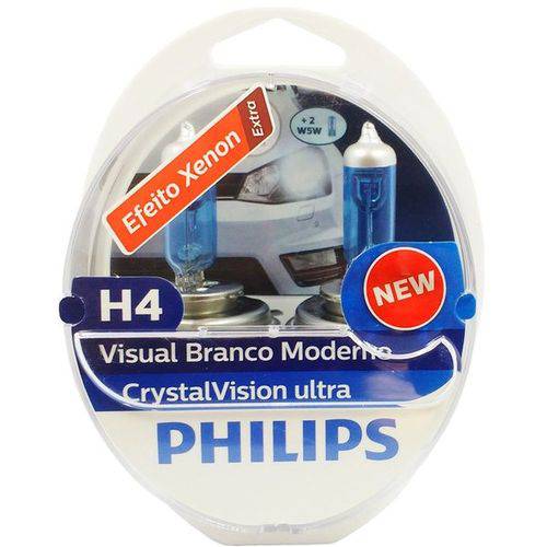 Philips H4 Cristal Vision Ultra 4300k Super Branca Crystal é bom? Vale a pena?