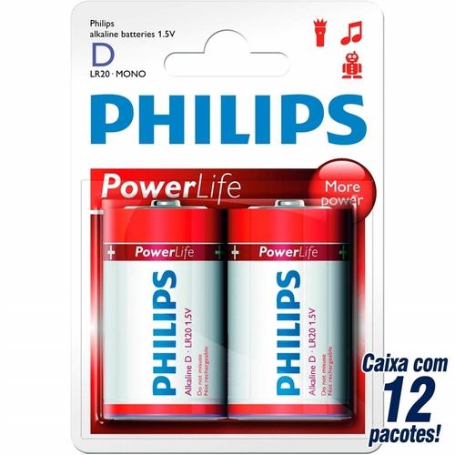 Pilha Alcalina D Grande Power Life Lr20p2b97 Philips é bom? Vale a pena?