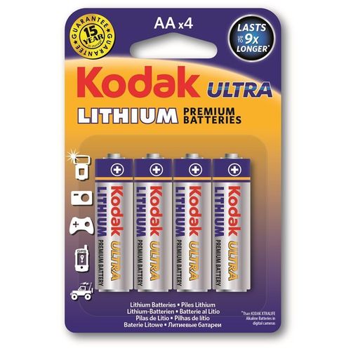 Pilha Kodak de Litio Ultra Aa Embalagem com 4 é bom? Vale a pena?