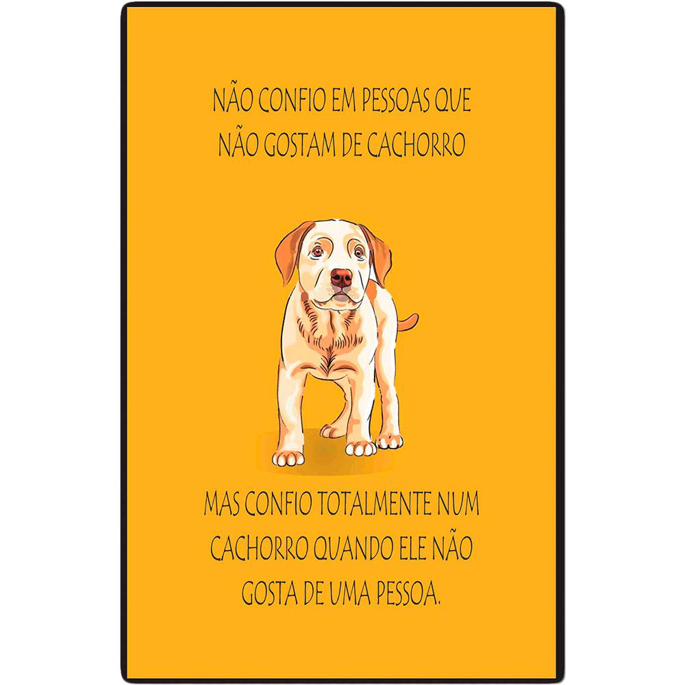 Placa Decorativa Mod. 70 Cachorro Amarelo 29x19cm - at.home é bom? Vale a pena?