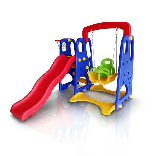 Playground Infantil 3x1 Escorregador Balanço e Cesta Iwpi 3x1 Importway é bom? Vale a pena?