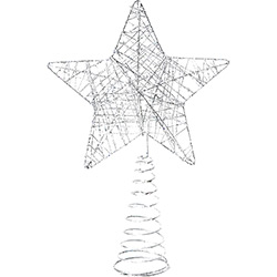 Ponteira para Árvore de Natal - Estrela Prata com Acabamento em Glitter 25,4cm - Orb Christmas é bom? Vale a pena?