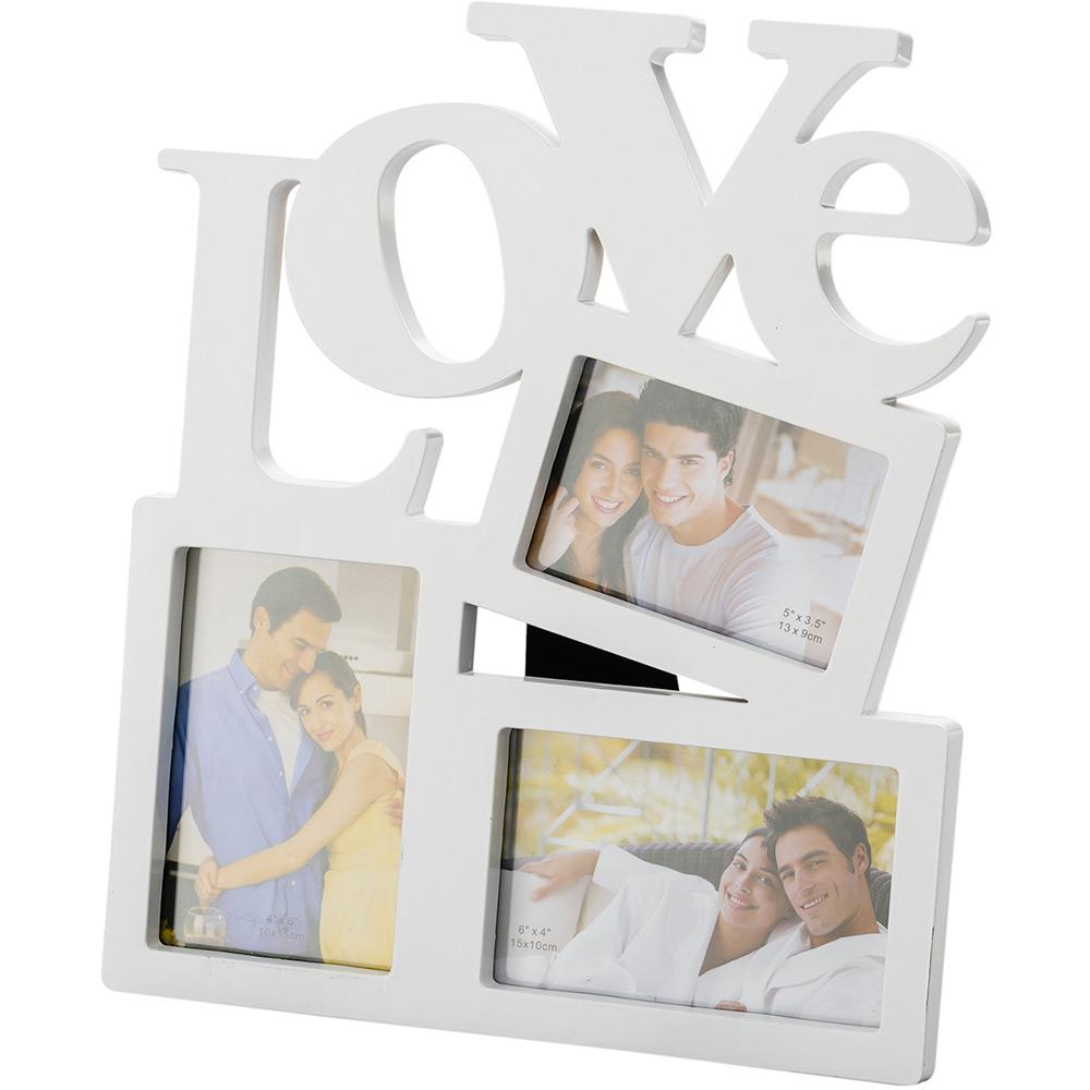 Porta Retrato Love Branco (10x15cm) para 3 Fotos - Rojemac é bom? Vale a pena?