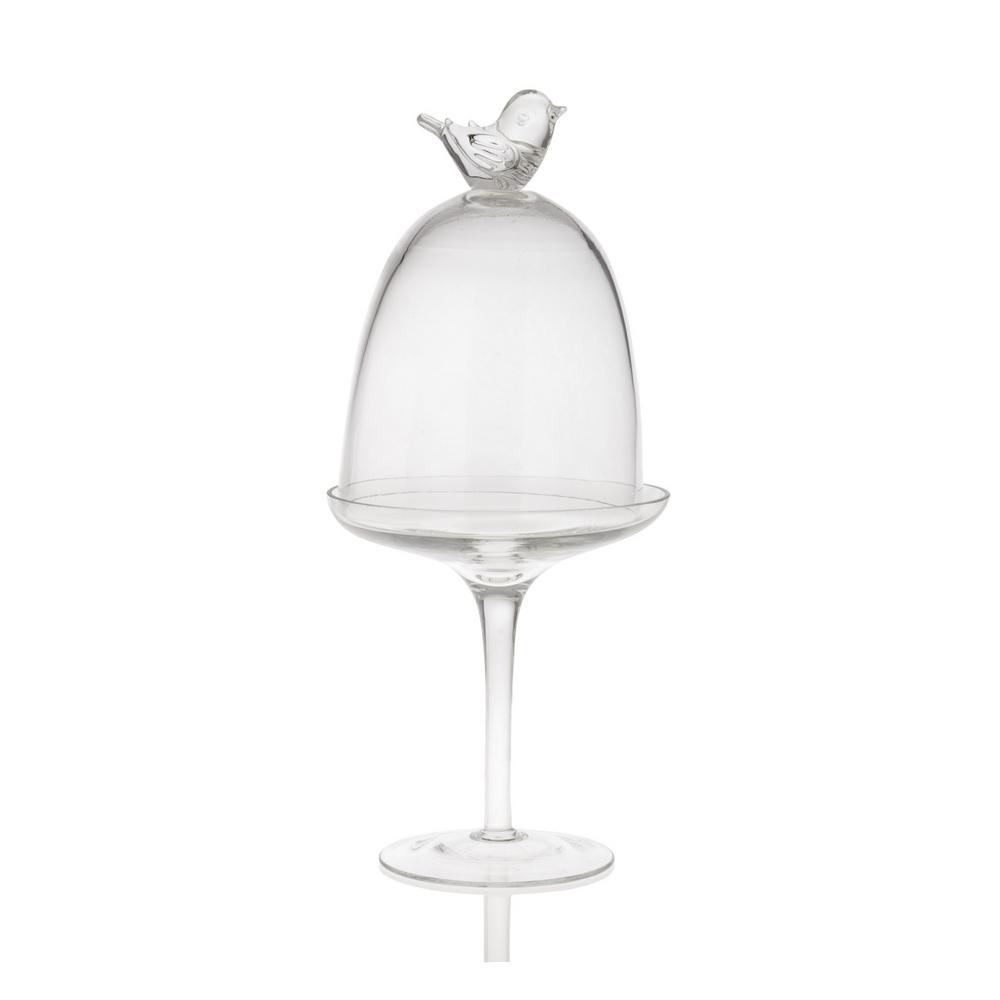 Prato Com Pedestal E Cúpula Bird Vidro Transparente Ø12cm é bom? Vale a pena?