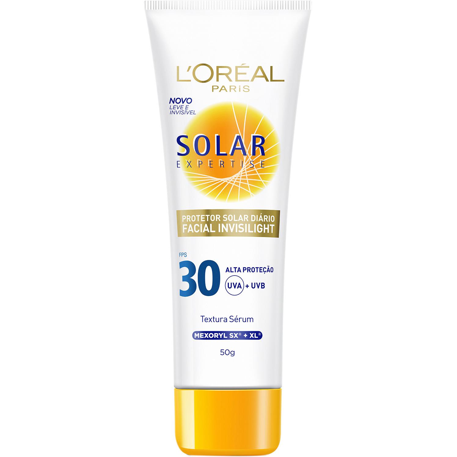 Protetor Solar Facial L'Oréal Paris Expertise Invisilight FPS 30 50g é bom? Vale a pena?