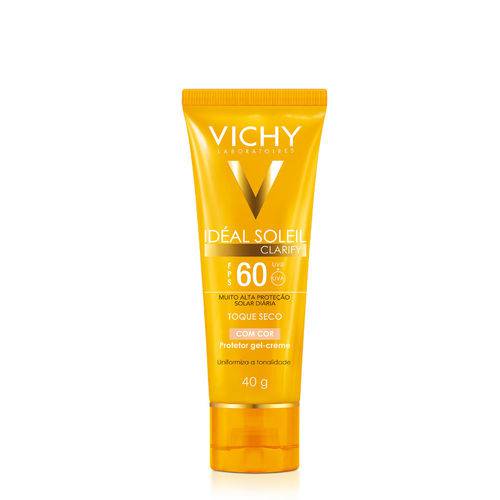 Protetor Solar Facial Vichy Idéal Soleil Clarify FPS60 com Cor 40g é bom? Vale a pena?