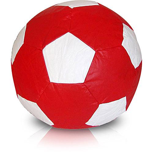 Puff Infantil Bola de Futebol em Courino - Vermelho e Branco - Stay Puff é bom? Vale a pena?
