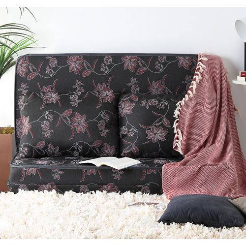 Puff Luxo Multiuso 3 em 1 Estampado Floral Cinza com Travesseiro de Fibras Siliconadas Anti-alérgico Casal – At.home é bom? Vale a pena?