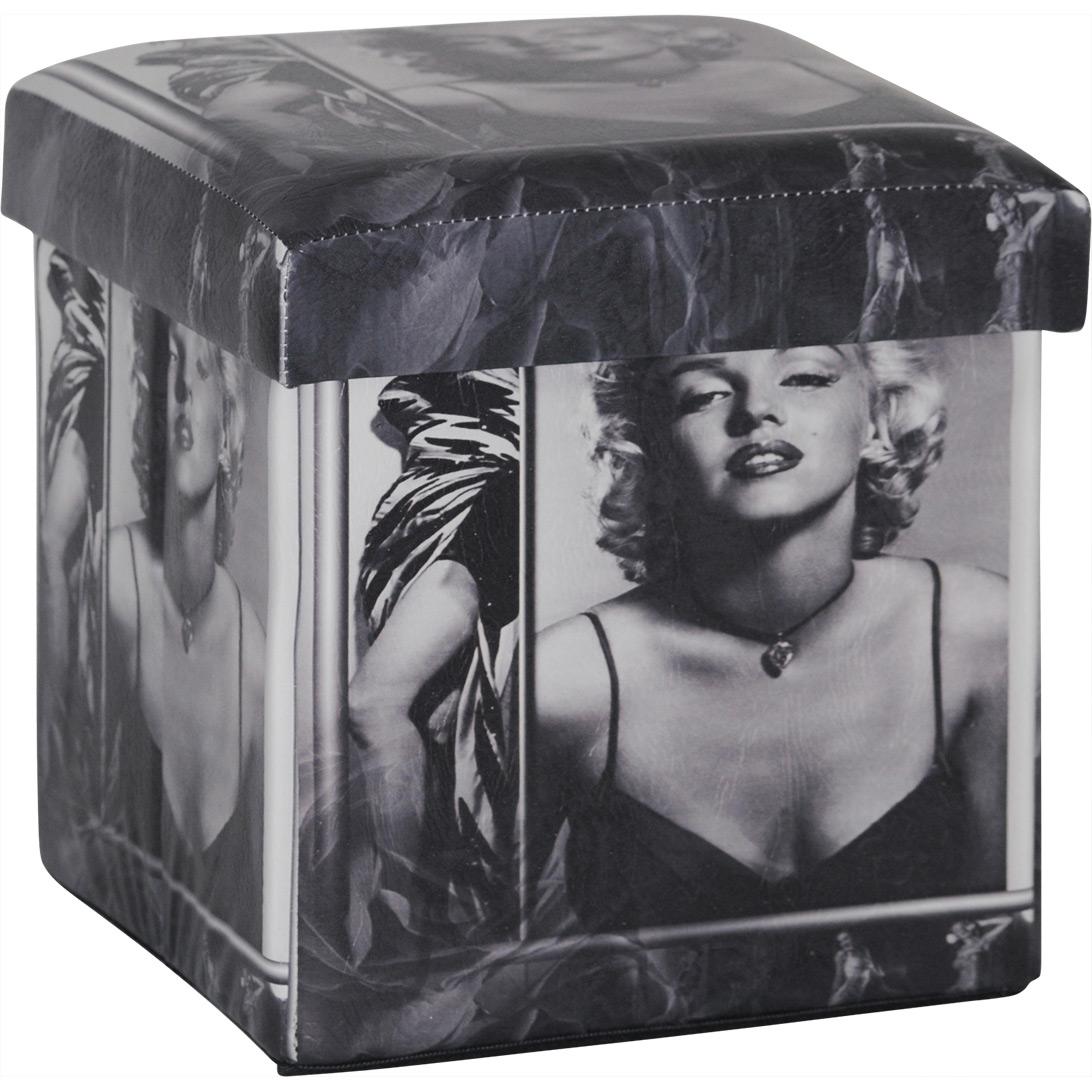Puff Quadrado Box Marilyn Sexy com PU Estampado - Rivatti é bom? Vale a pena?