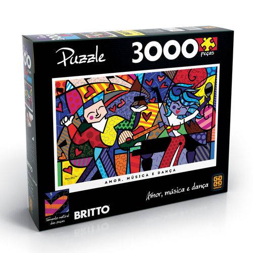 Puzzle P3000 Romero Britto - Amor, Música e Dança - Grow é bom? Vale a pena?