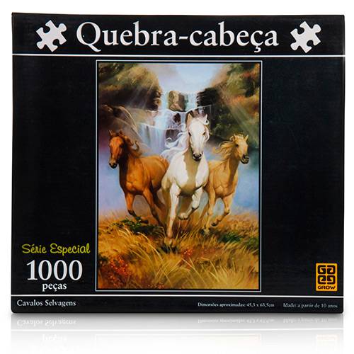 Puzzle Série Especial C/ 1000 Peças - Cavalos Selvagens - Grow é bom? Vale a pena?