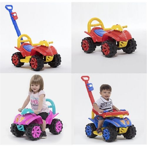 Quadriciclo Infantil Carrinho de Passeio com Puxador Motoca 3 em 1 Toy Kids Vermelho é bom? Vale a pena?