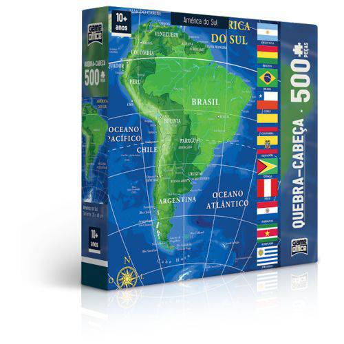 Quebra-cabeça 500 Peças - Mapas - América do Sul é bom? Vale a pena?