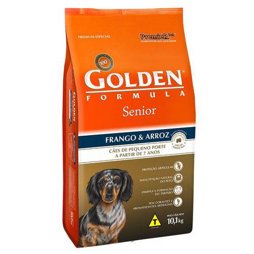 Ração Golden Fórmula Mini Bits Senior para Cães Adultos de Pequeno Porte Sabor Frango e Arroz 10,1kg é bom? Vale a pena?