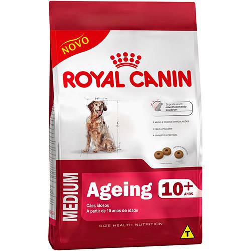 Ração Medium Ageing 10+ para Cães Idosos de Raças Médias com 10 Anos ou Mais 15kg - Royal Canin é bom? Vale a pena?