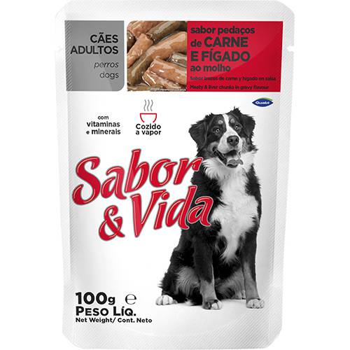 Ração Sabor & Vida para Cães Adultos Carne e Fígado Sachê 100g é bom? Vale a pena?